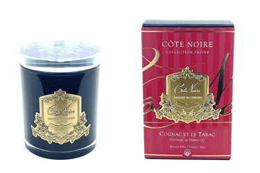 Soy Blend Candle - 450g - Gold - Cognac & Tabacco - CGG45024 (Carton of 4)